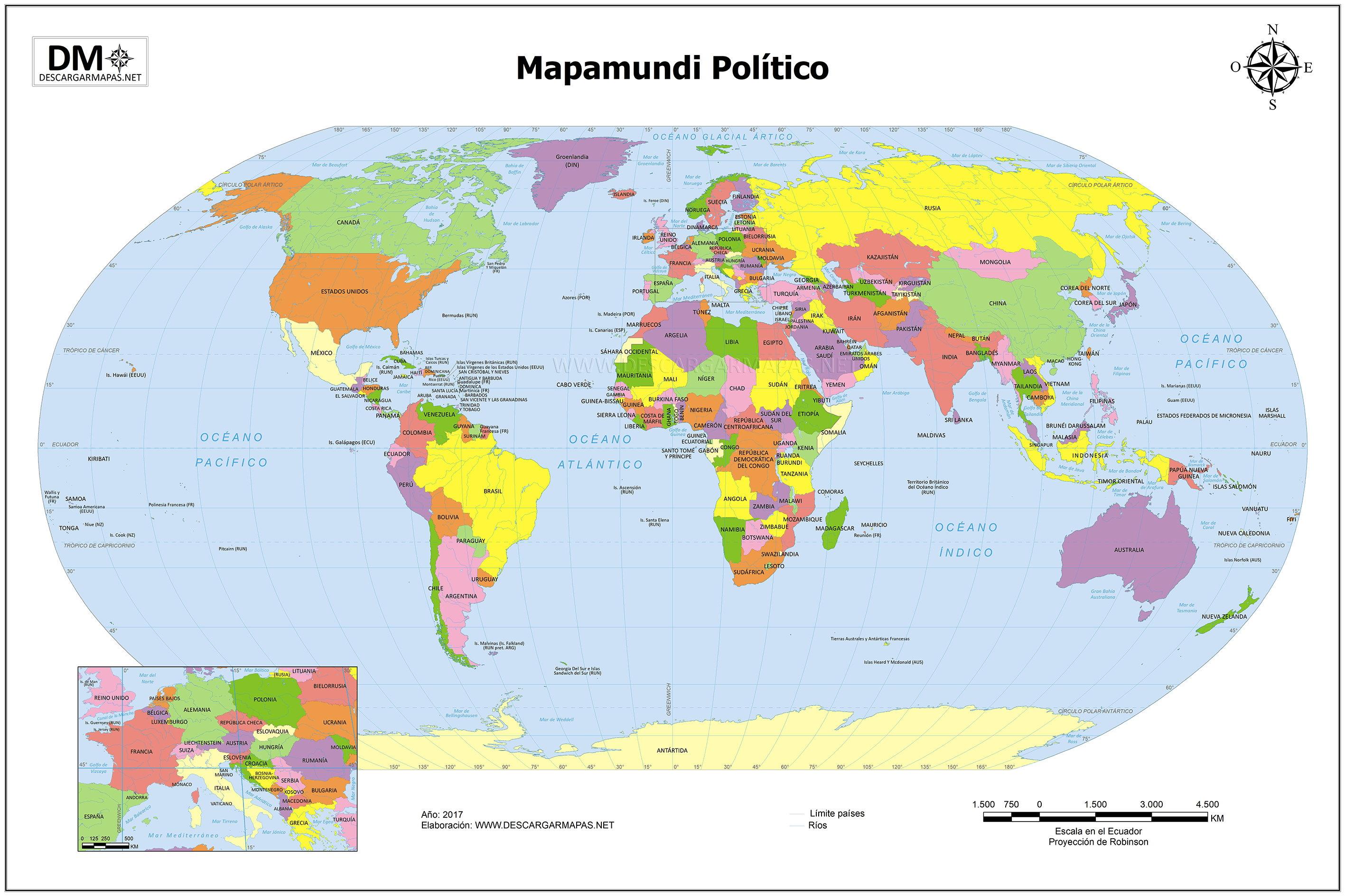 Mapa Mundi | threeblindants.com