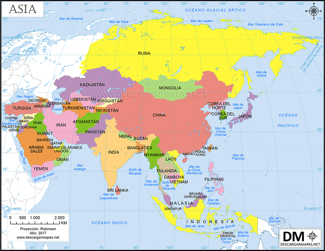 Asia Politica Mapa | Mapa