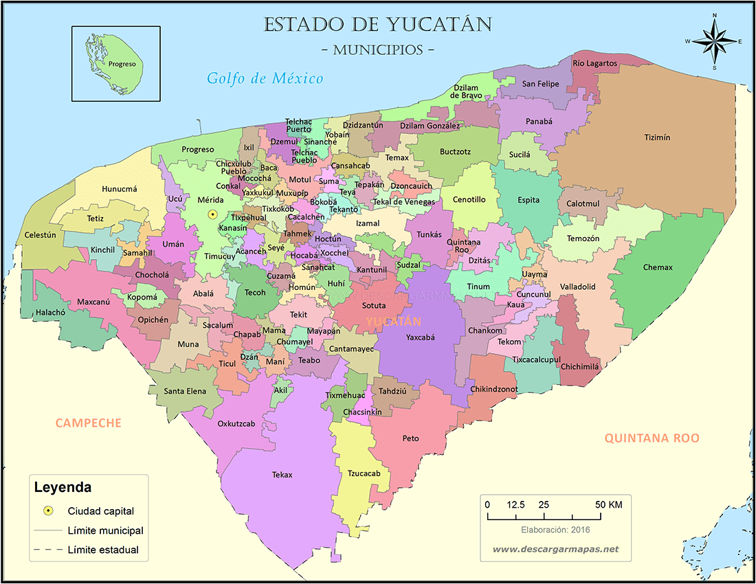 Yucatan Mapa Mapa